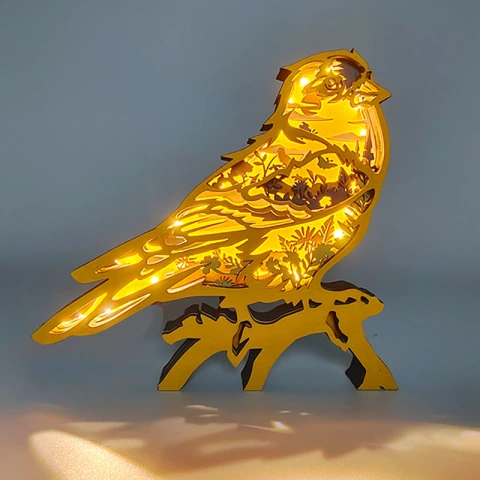 Atlantic Canary Wooden Carving Gift,Home decor,bird,Spring gift
